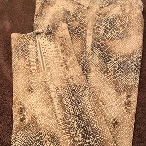Snake print dress pant
